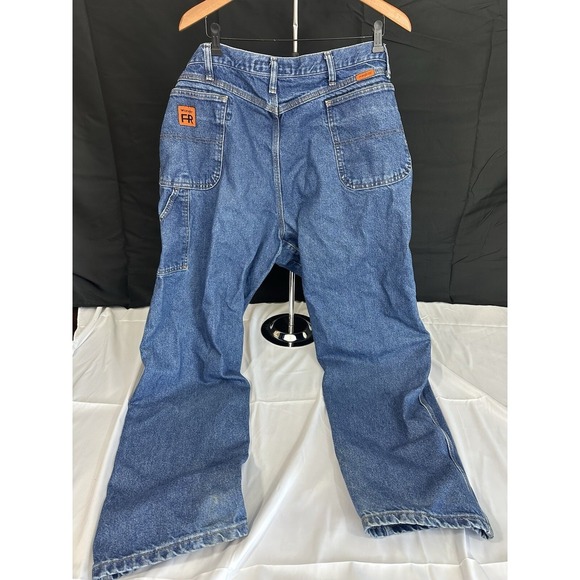Wrangler Riggs Workwear FR Jeans Mens 44x32 Blue Flame Resistant 10FR3W020 CAT2 - Picture 7 of 9